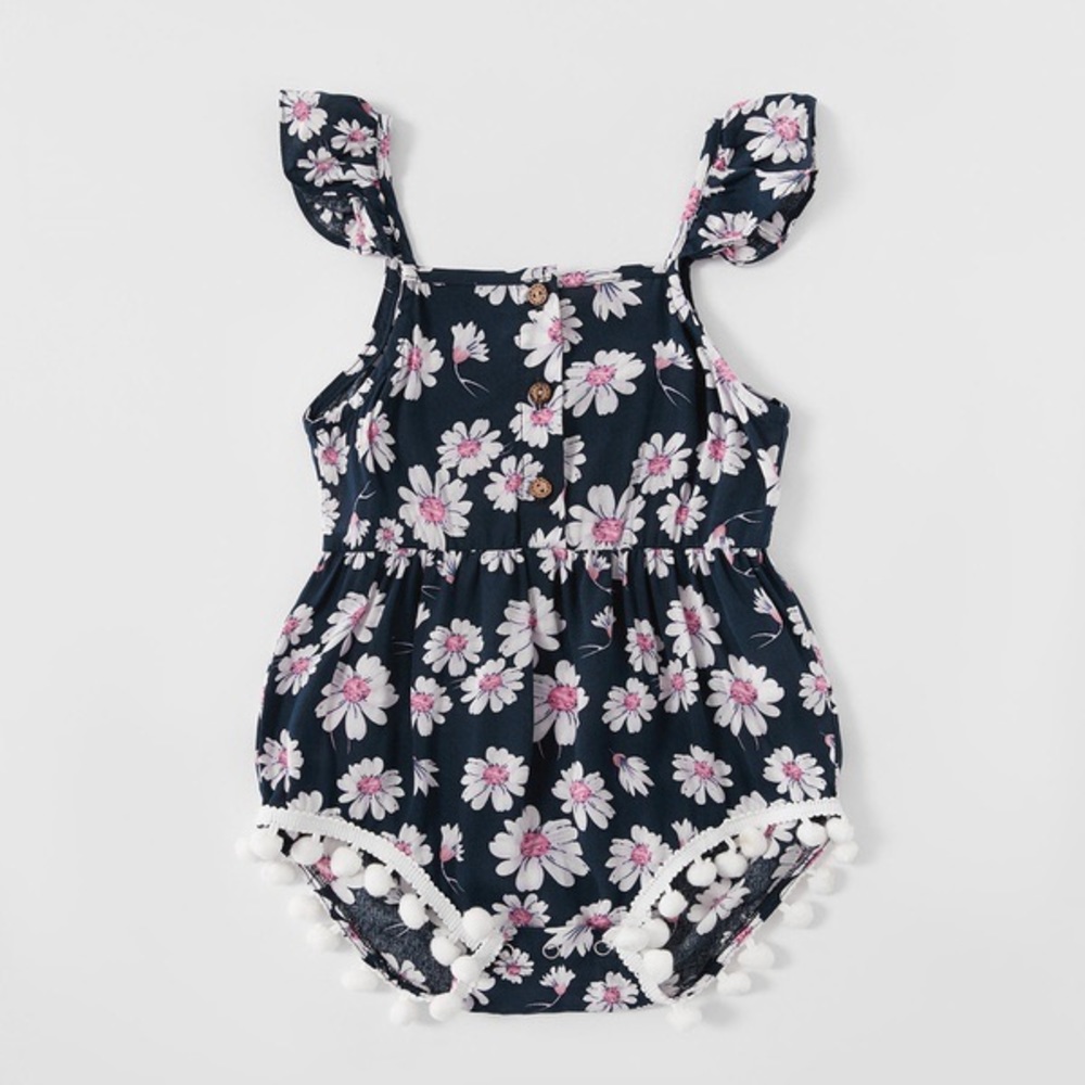 Baby sunflower romper
